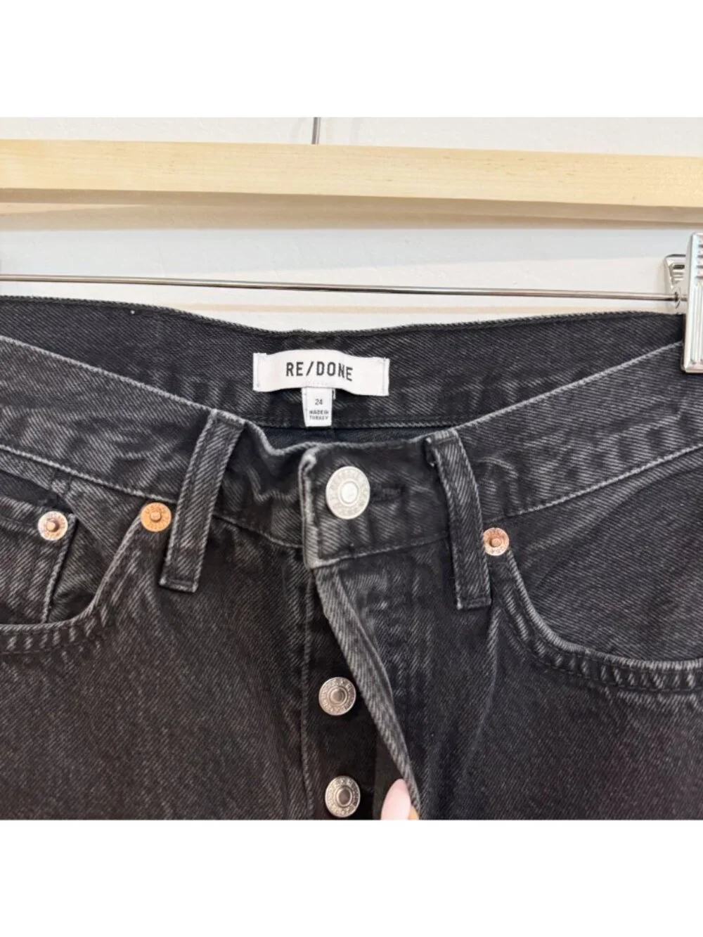 NWT Re/Done Denim 90s Comfy Jean Shorts Long‎ Bermuda Summer Jorts Modest New 24